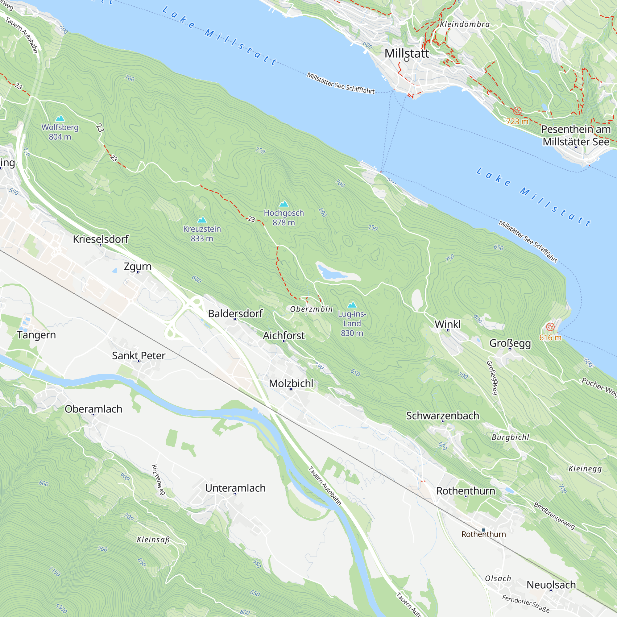Gasthof Lug ins Land map