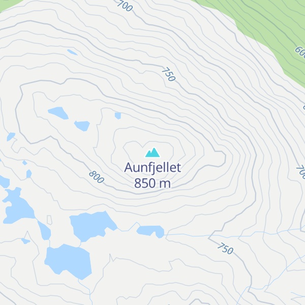 Map of Aunfjellet