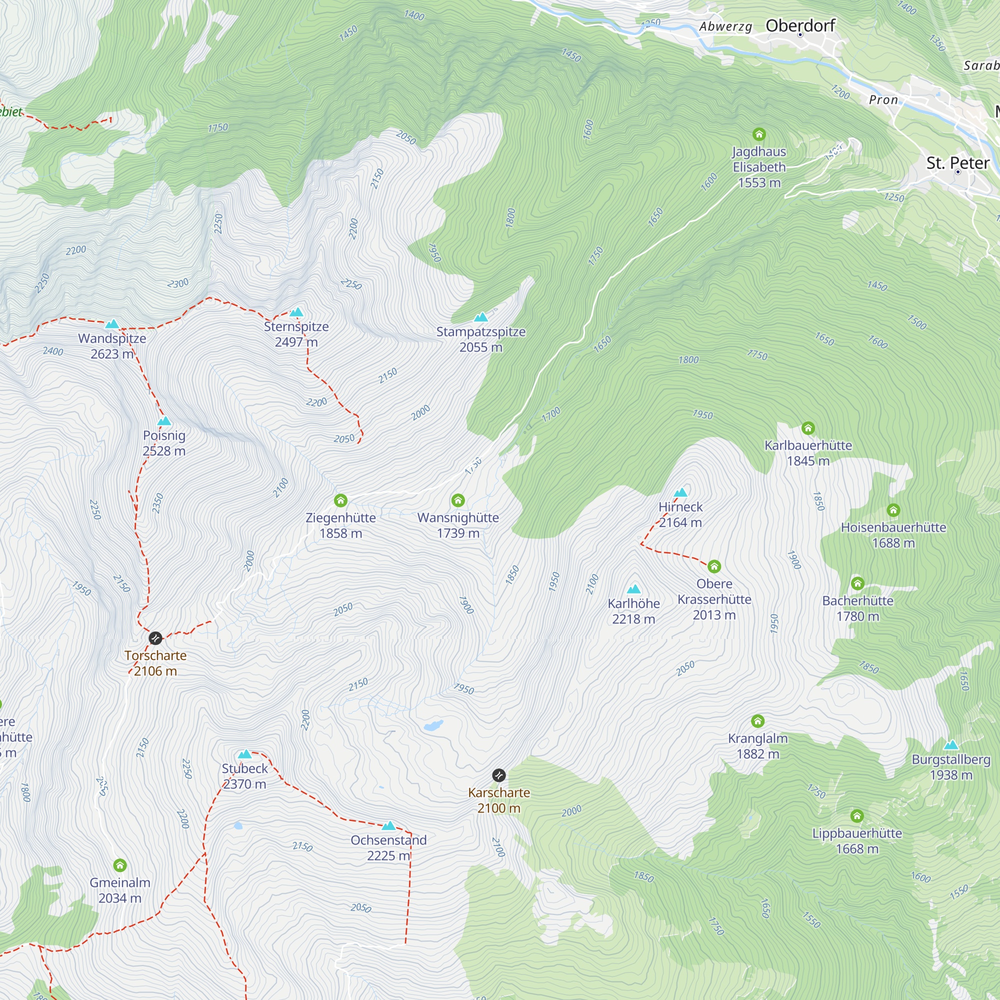 Pirkerhütte map