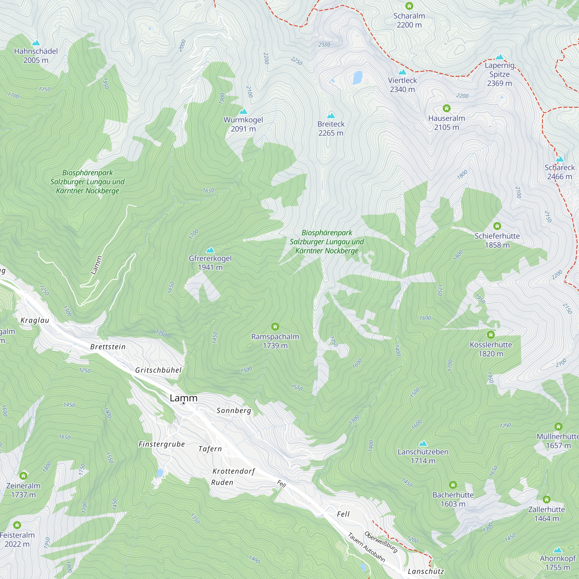 Waschbergalm map