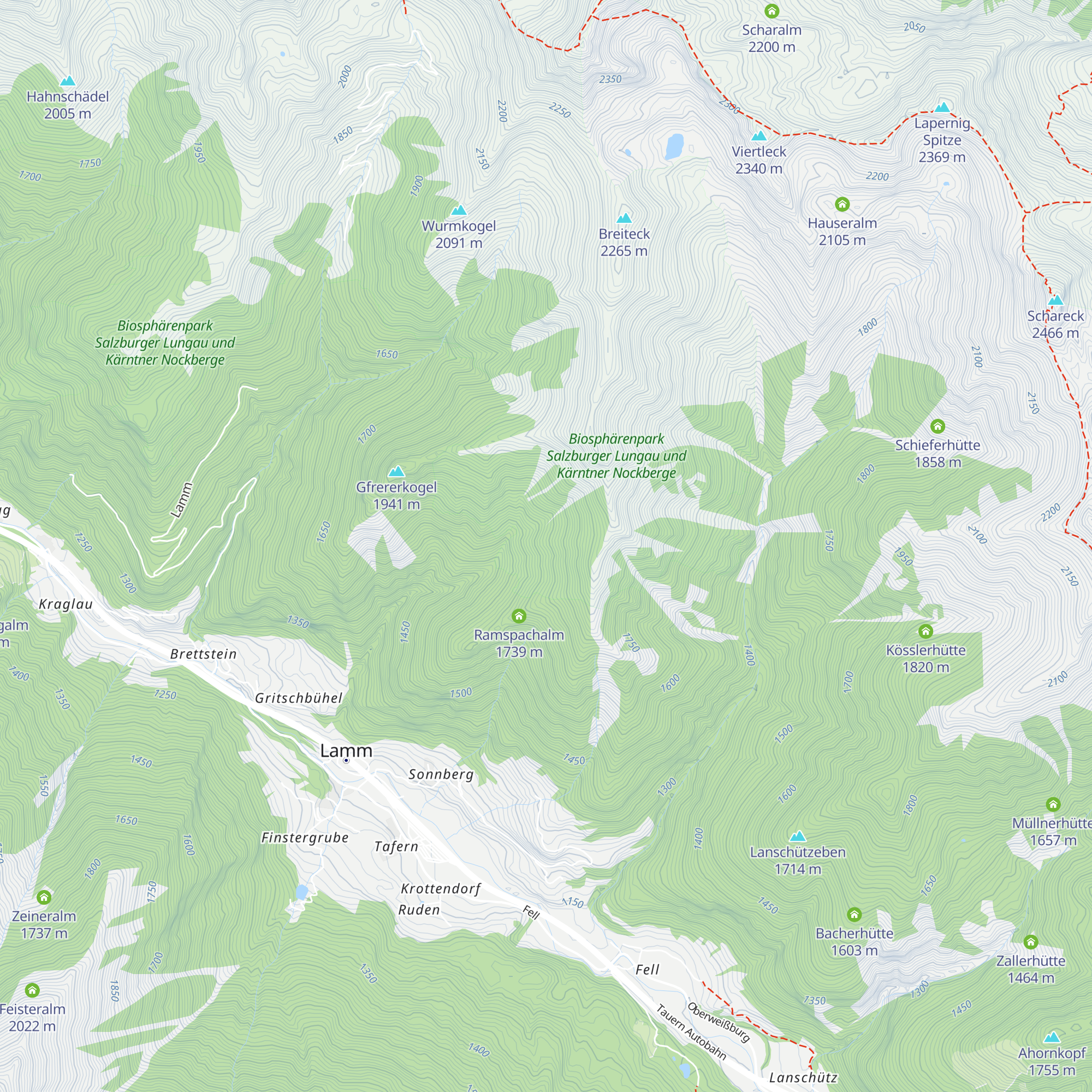Waschbergalm map