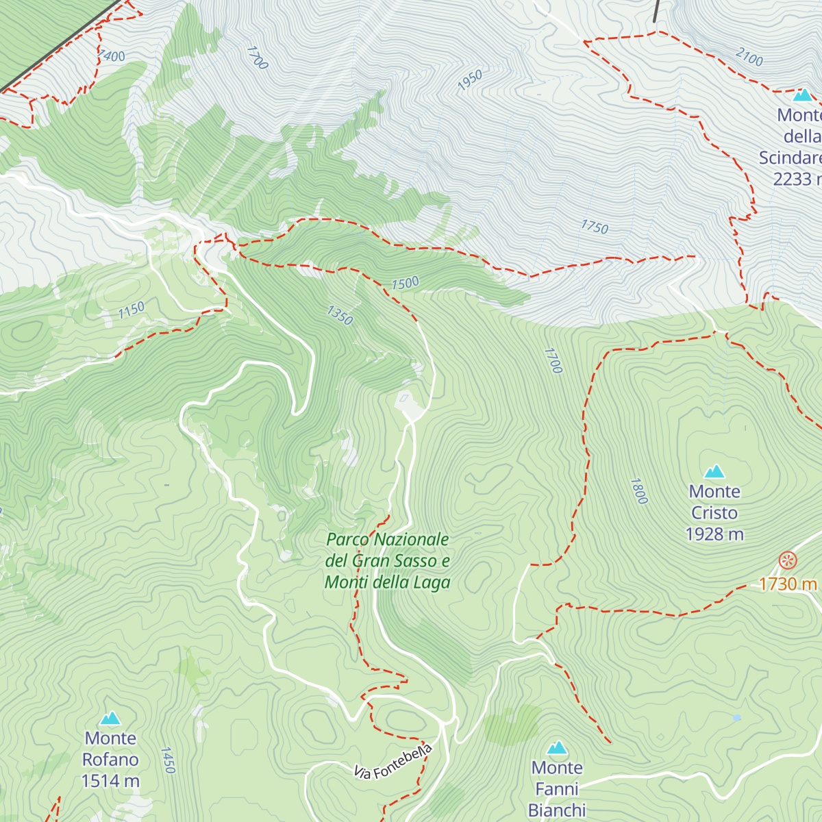 Rifugio Montecristo map