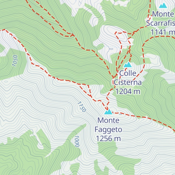Map of M. Faggeto cima NO