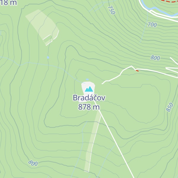 Map of Bradáčov