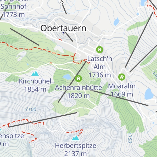 Map of Achenrainhütte