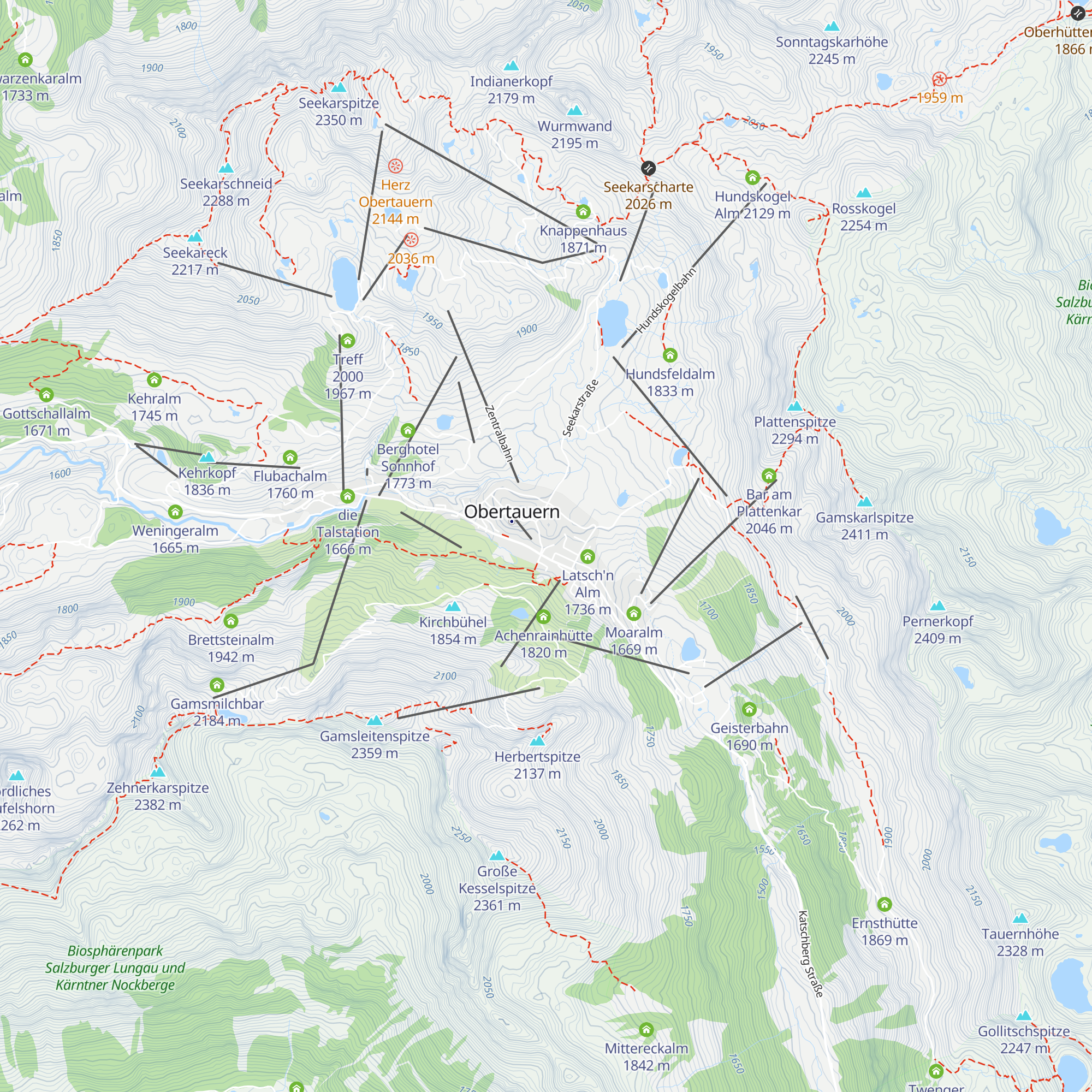 Tourismusverband Obertauern map