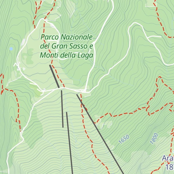 Map of Corpo Nazionale Soccorso Alpino e Speleologico stazione operativa Prati di Tivo Rifugio