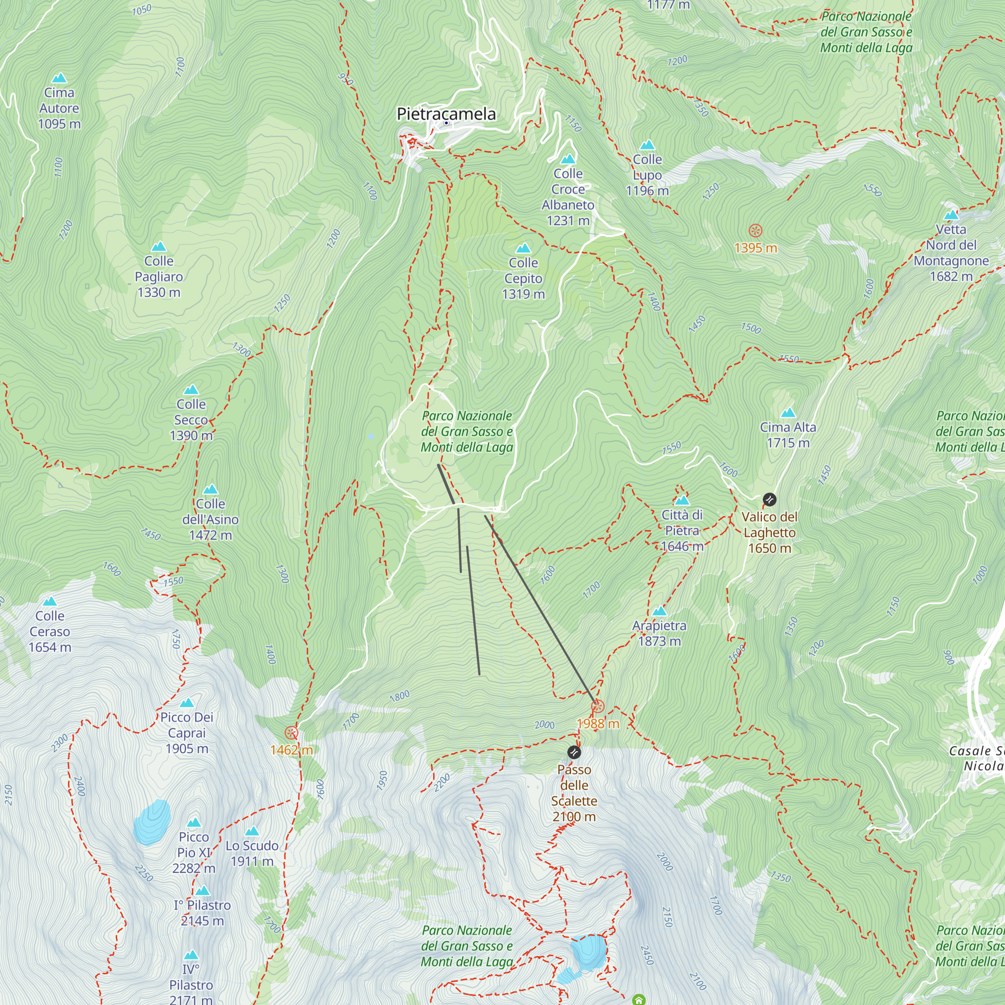 Corpo Nazionale Soccorso Alpino e Speleologico stazione operativa Prati di Tivo Rifugio map