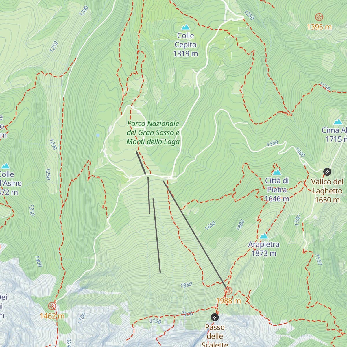 Corpo Nazionale Soccorso Alpino e Speleologico stazione operativa Prati di Tivo Rifugio map