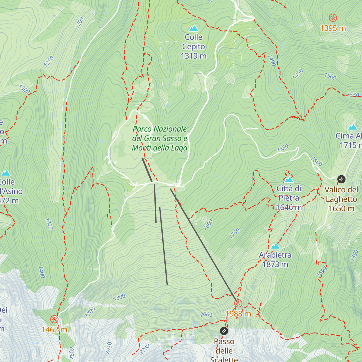 Corpo Nazionale Soccorso Alpino e Speleologico stazione operativa Prati di Tivo Rifugio map