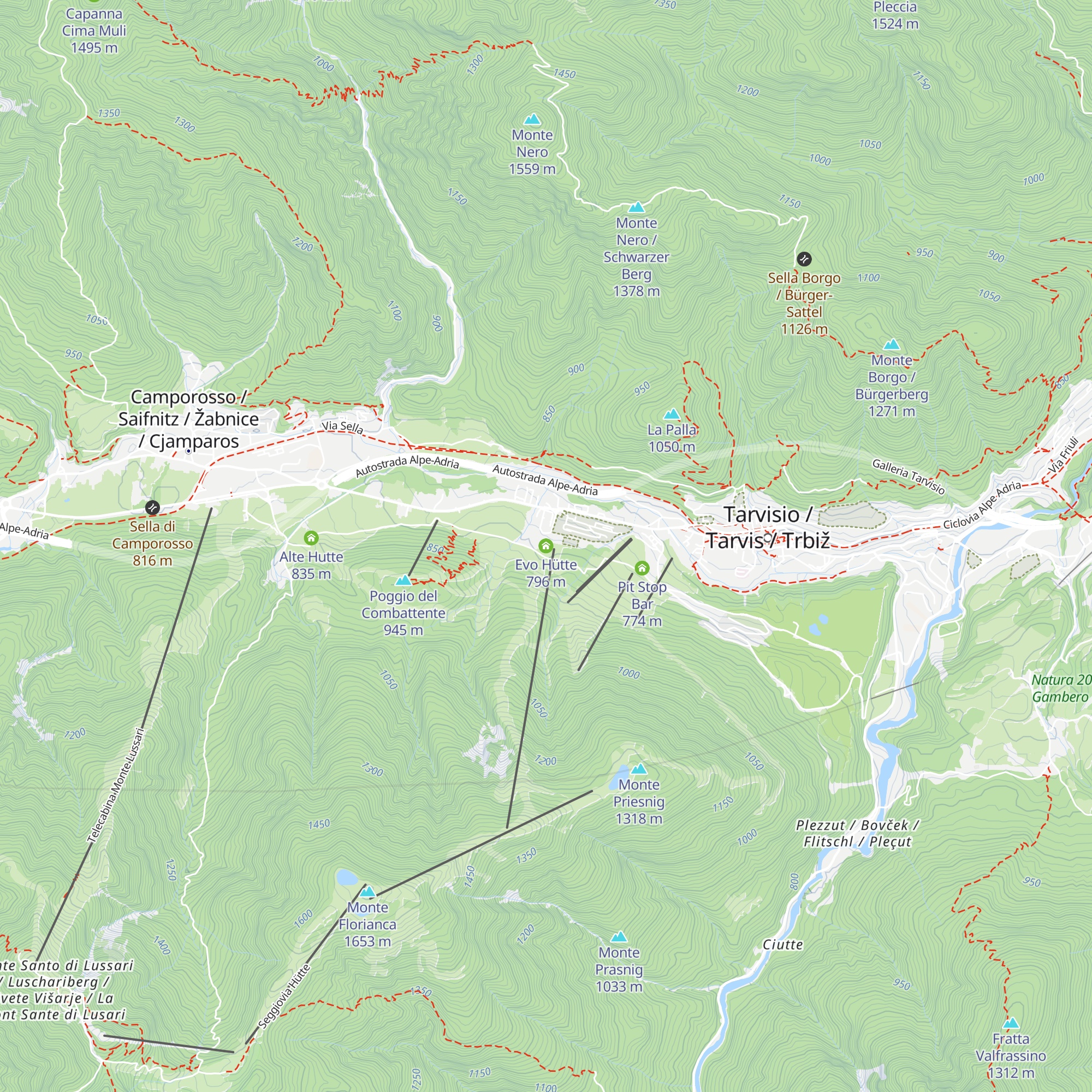 Evo Hütte map