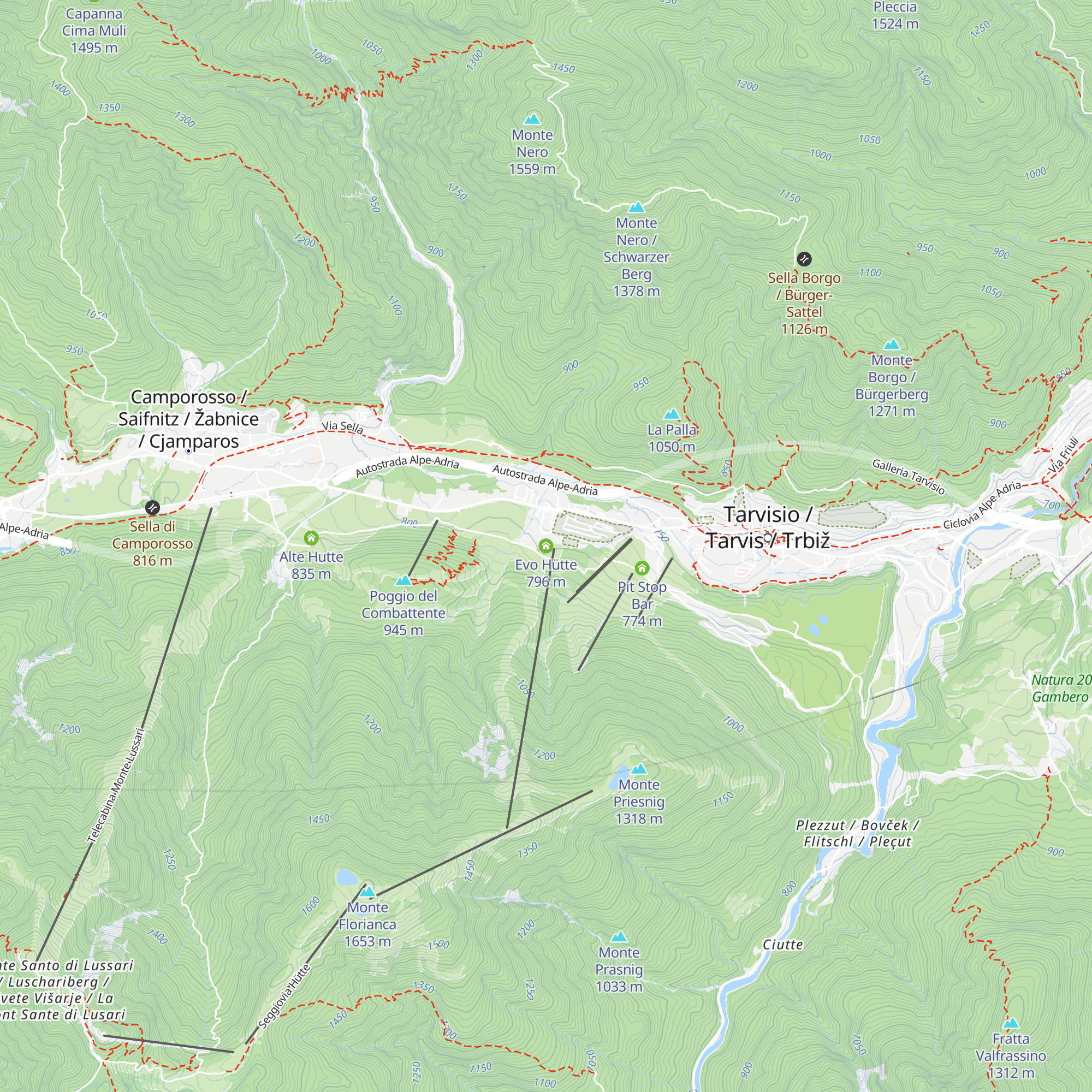 Evo Hütte map