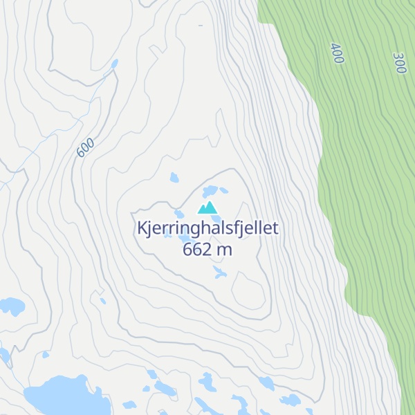 Map of Kjerringhalsfjellet
