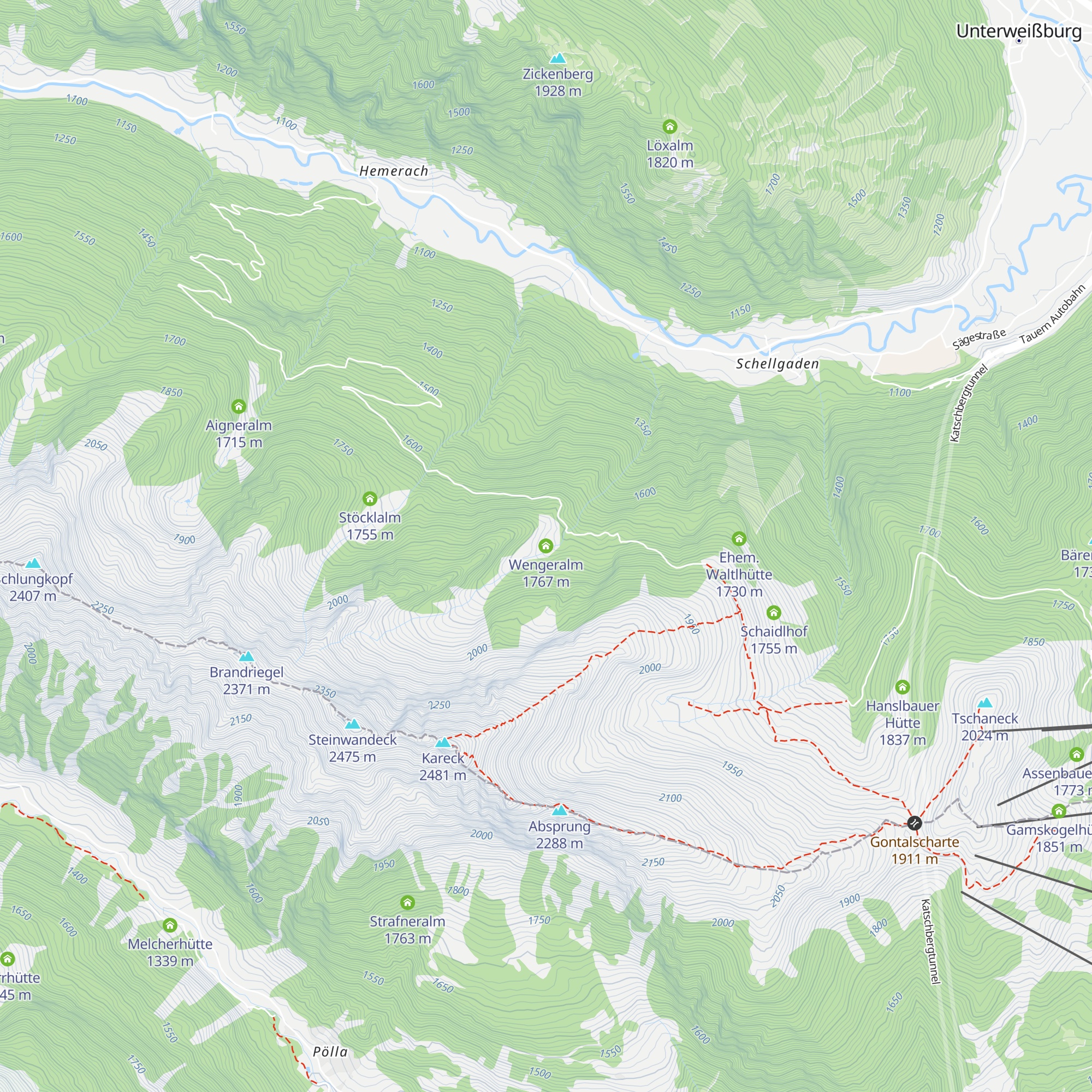 Wengeralm map