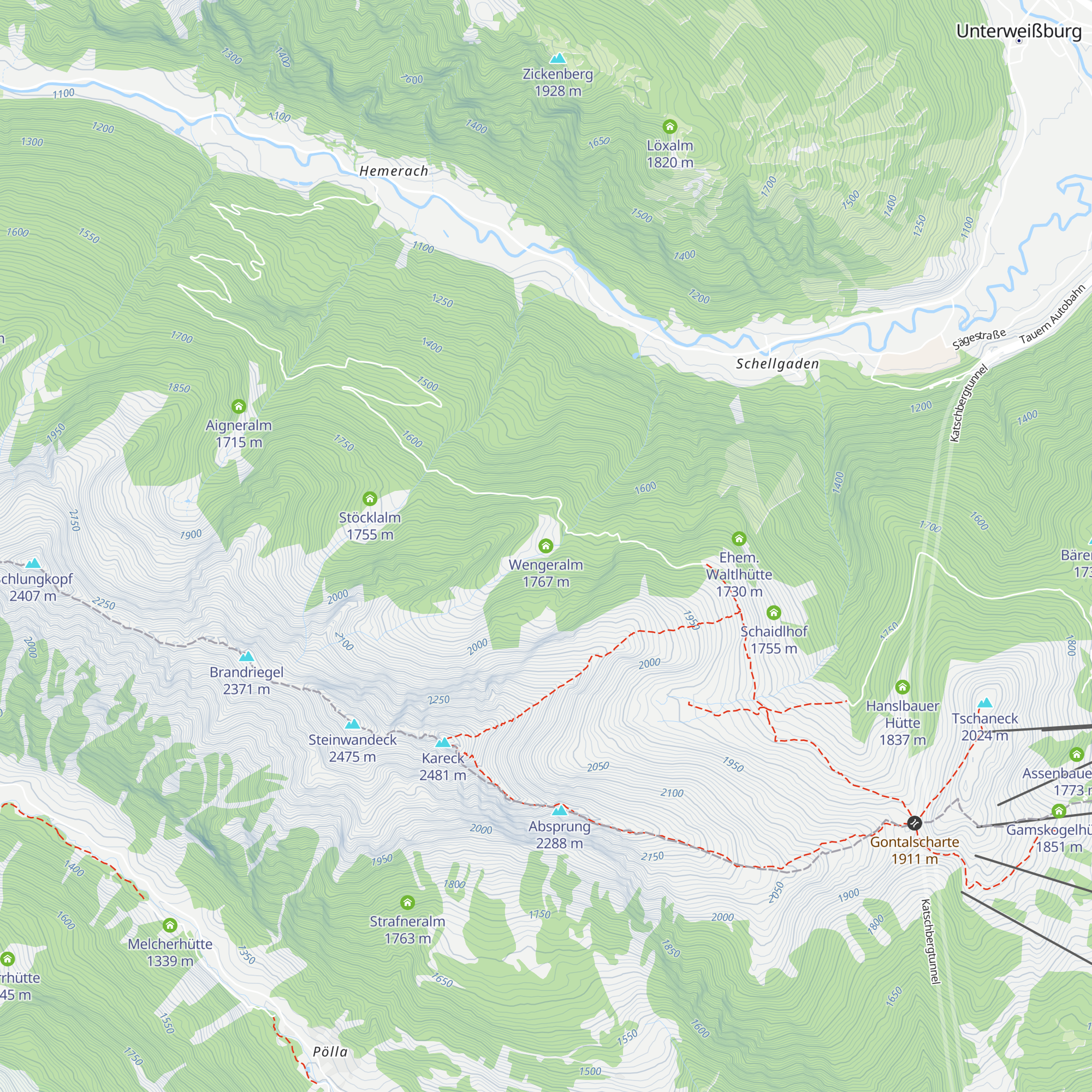 Wengeralm map