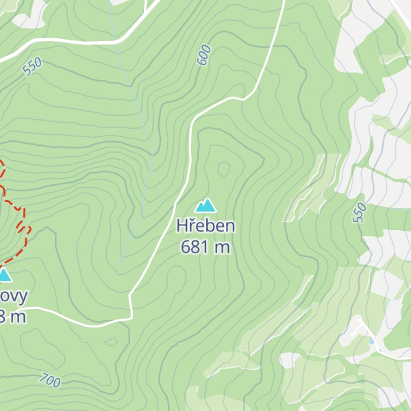 Map of Hřeben