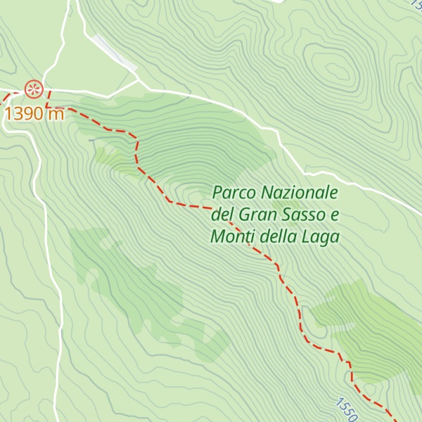 Map of Monte Ruzza