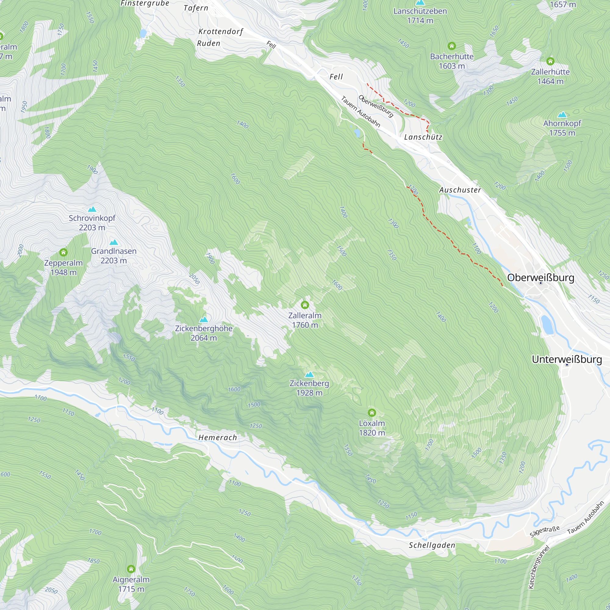 Zalleralm map