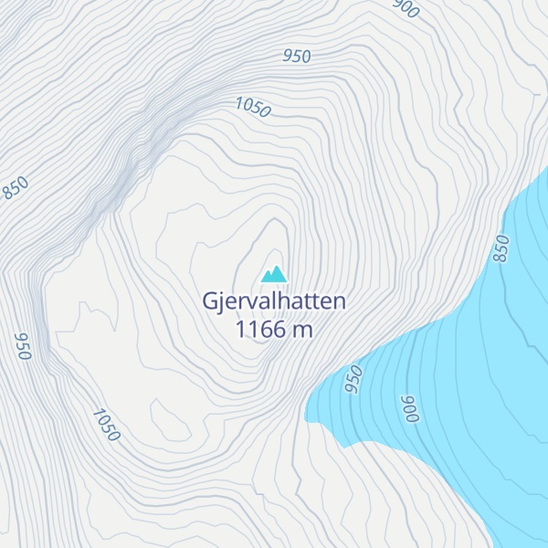 Map of Gjervalhatten