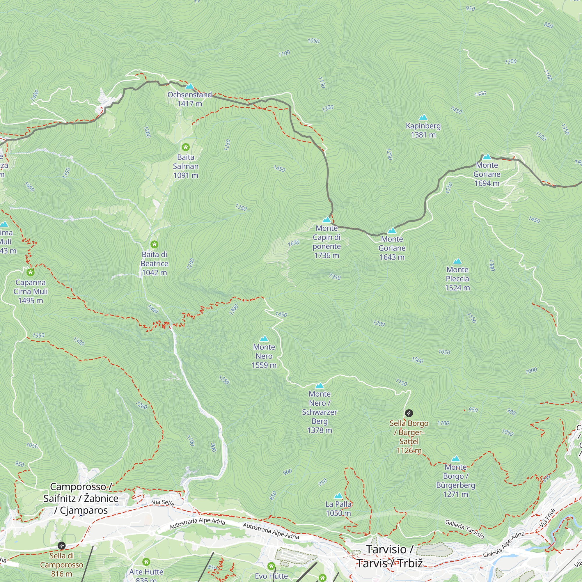 Rifugio Forestale Sella Canton map