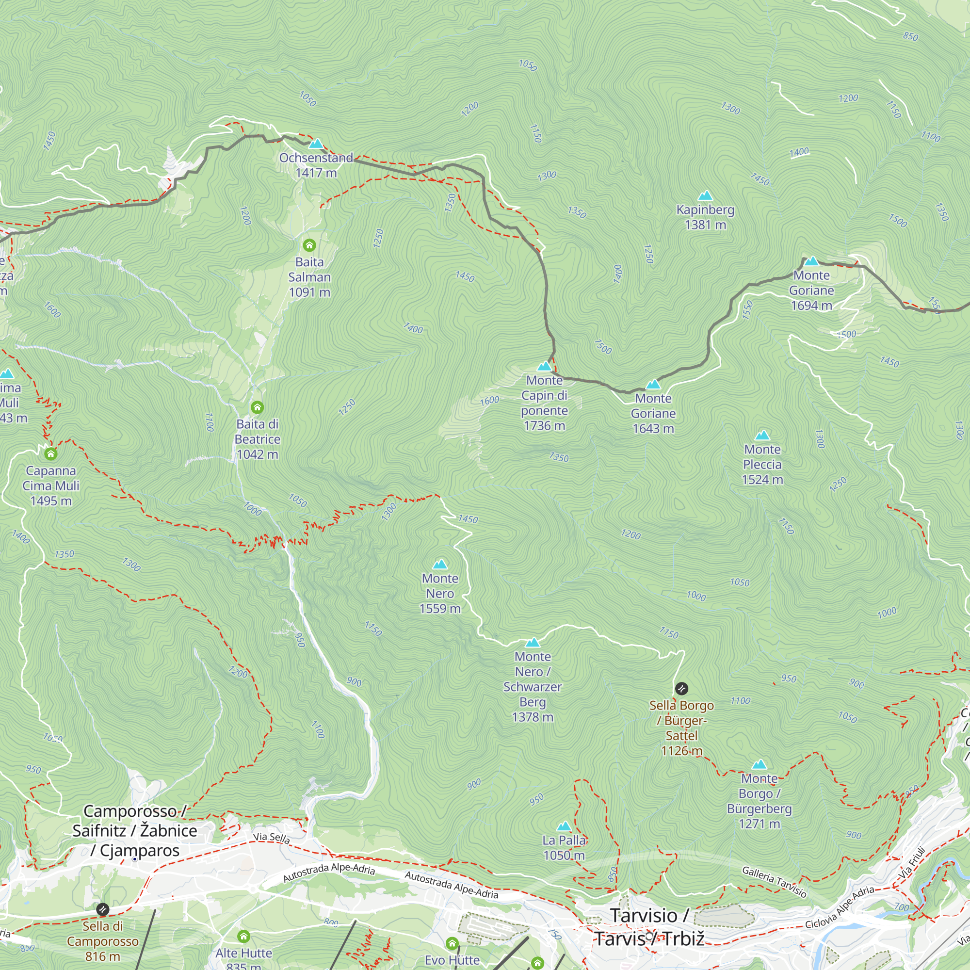 Rifugio Forestale Sella Canton map