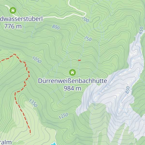 Map of Dürrenweißenbachhütte