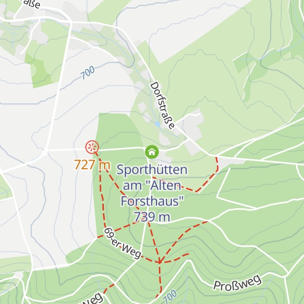 Map of Sporthütten am "Alten Forsthaus"
