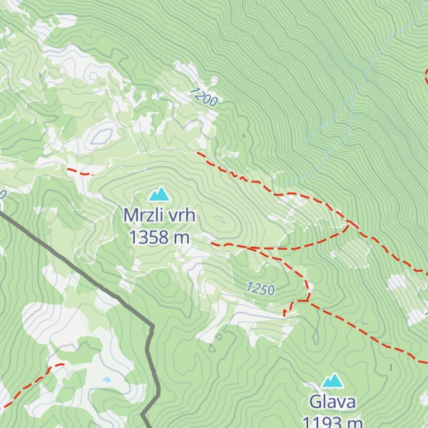 Map of Srednji vrh