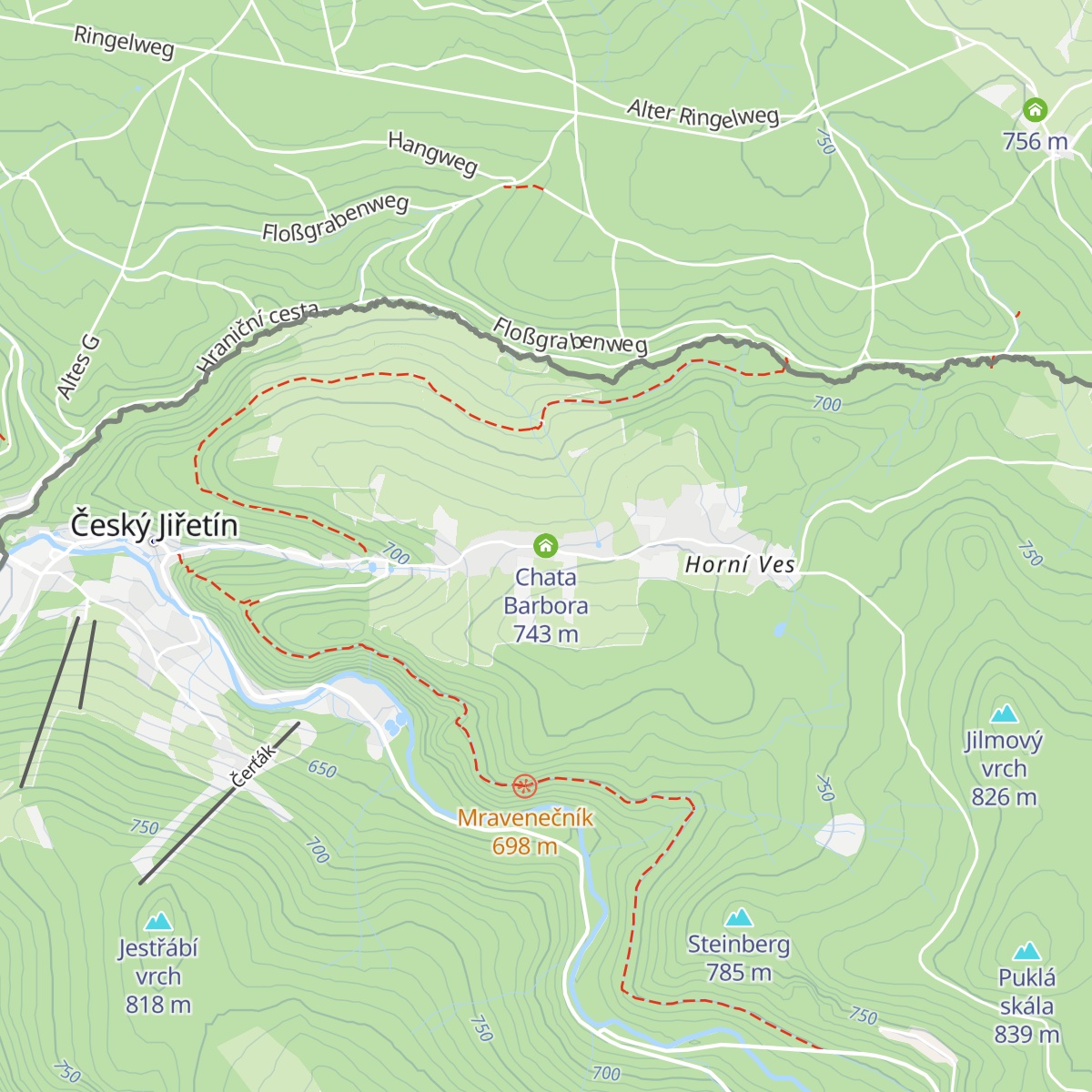 Chata Barbora map