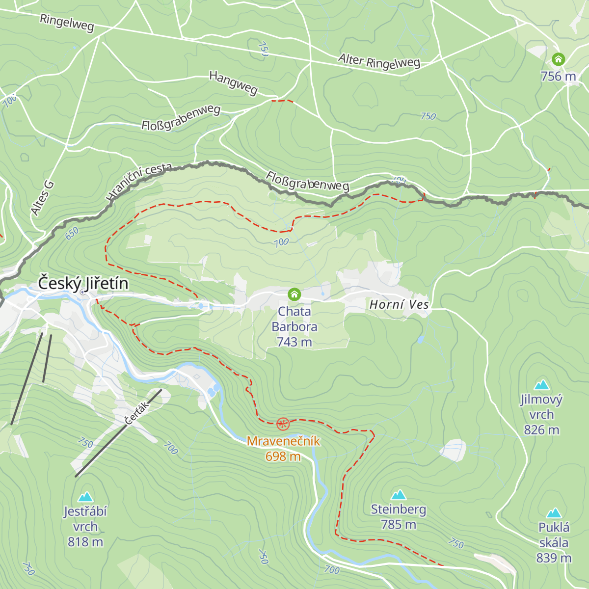 Chata Barbora map