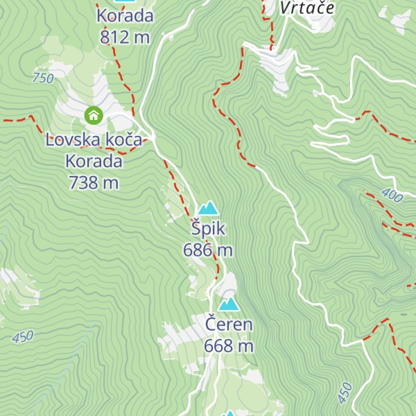 Map of Špik