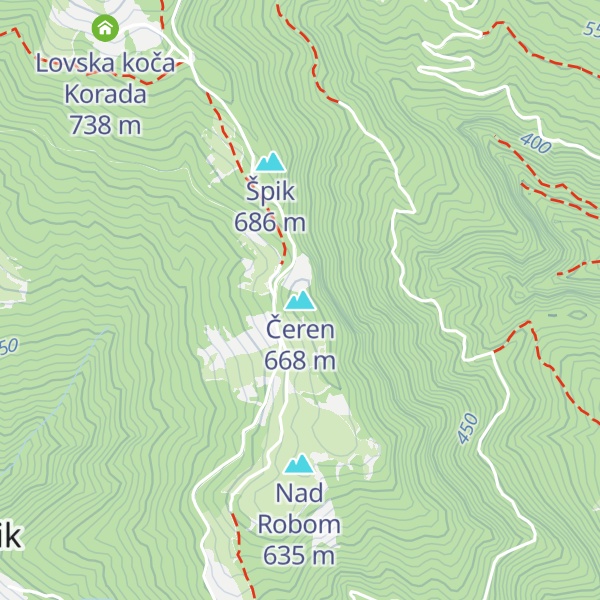 Map of Čeren
