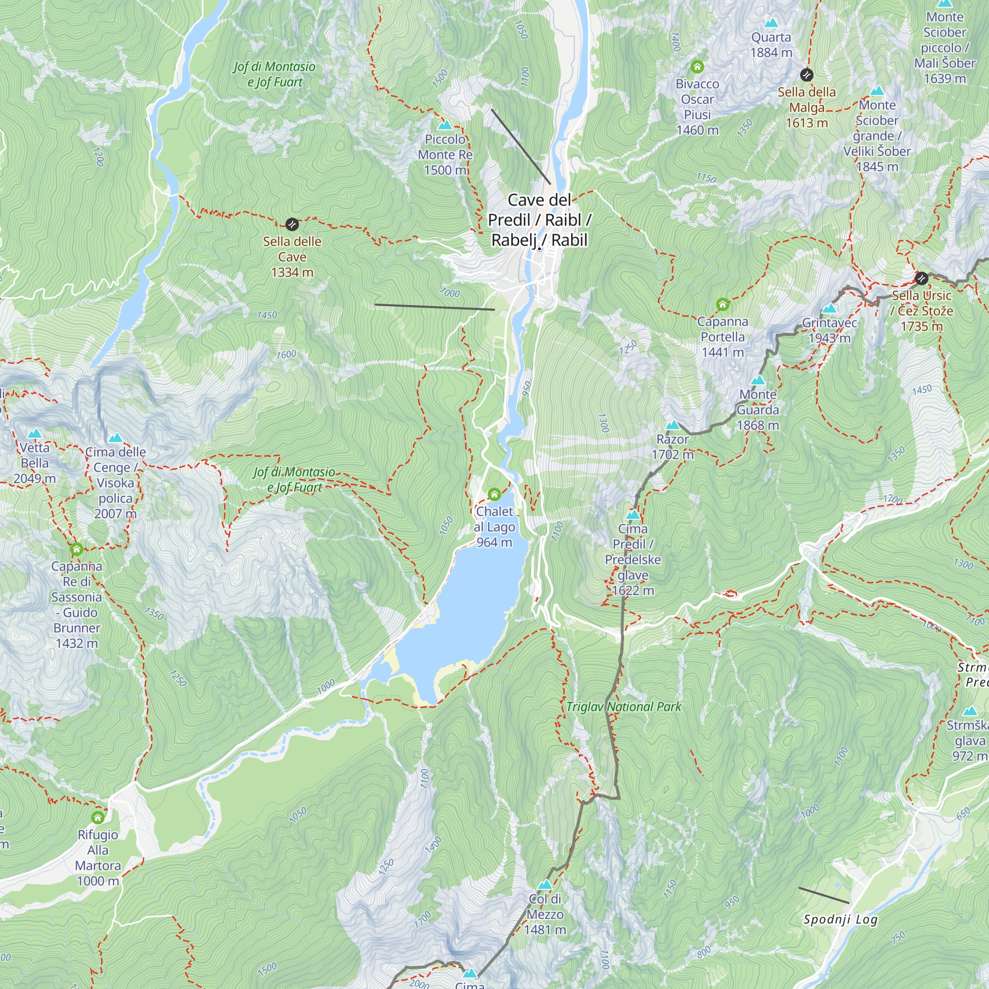 Chalet al Lago map