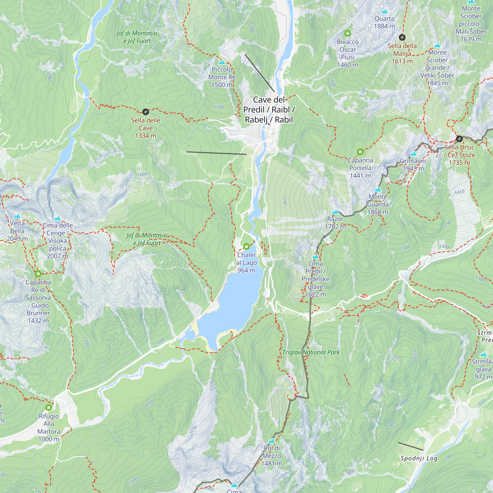Chalet al Lago map
