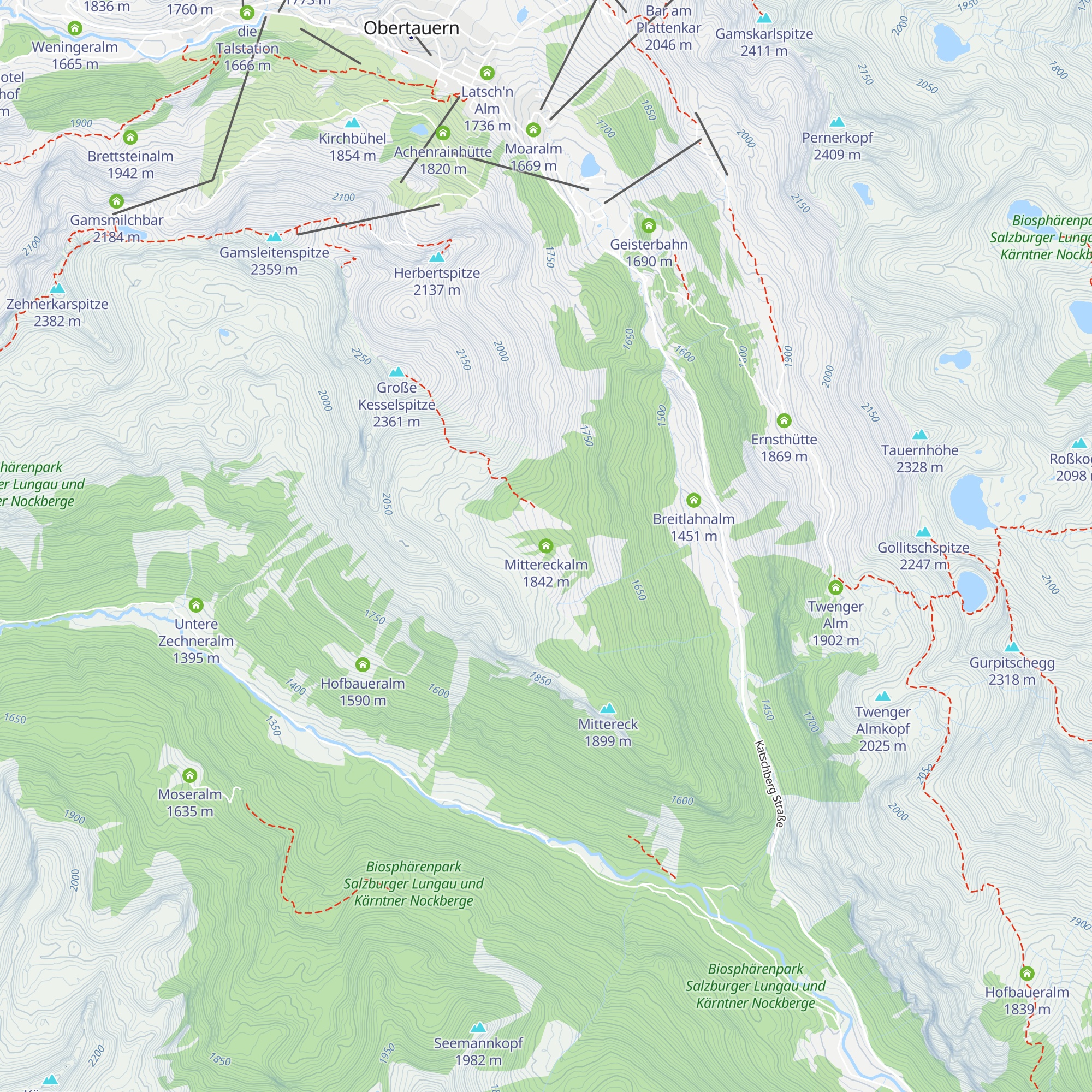 Mittereckalm map