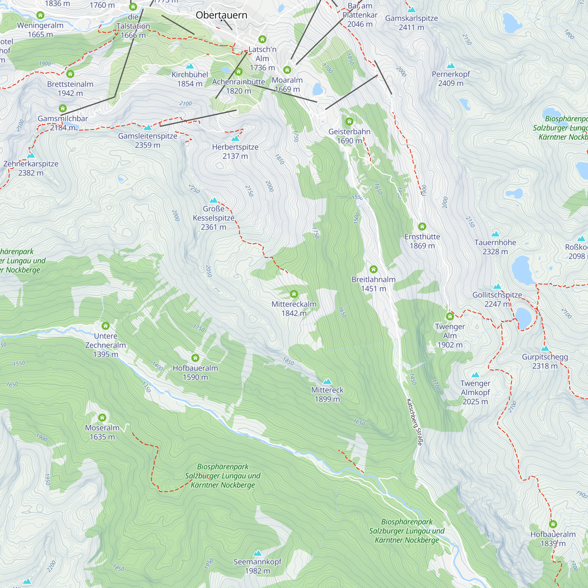 Mittereckalm map