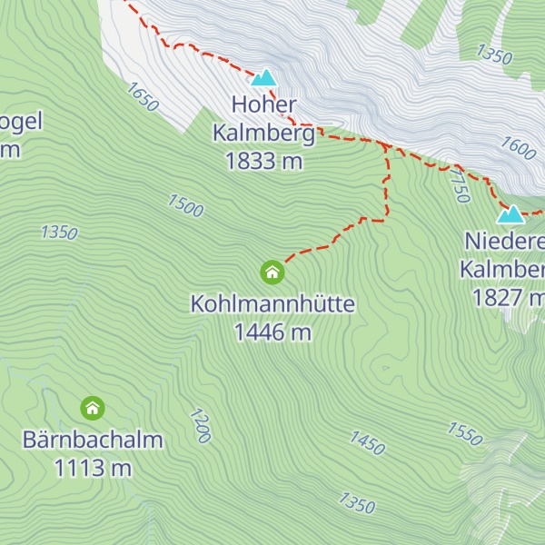 Map of Kohlmannhütte