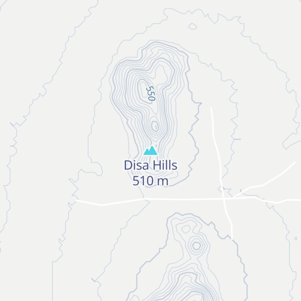 Map of Disa Hills