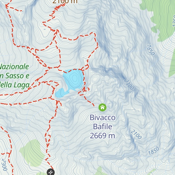 Map of Corno Grande - Vetta Centrale
