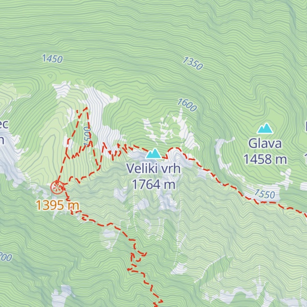 Map of Veliki vrh