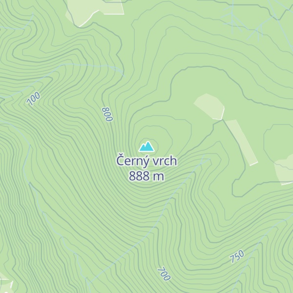 Map of Černý vrch