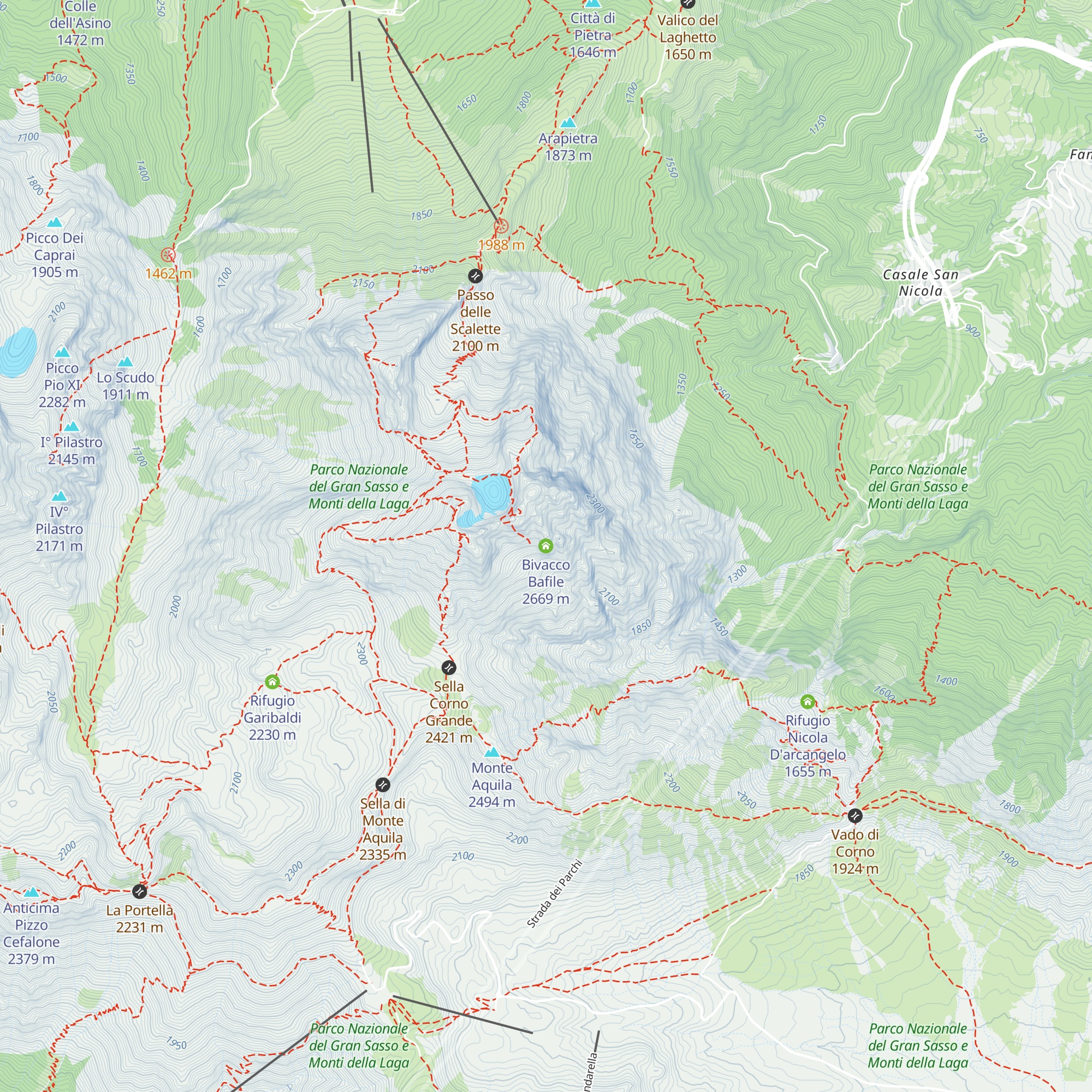 Bivacco Bafile map