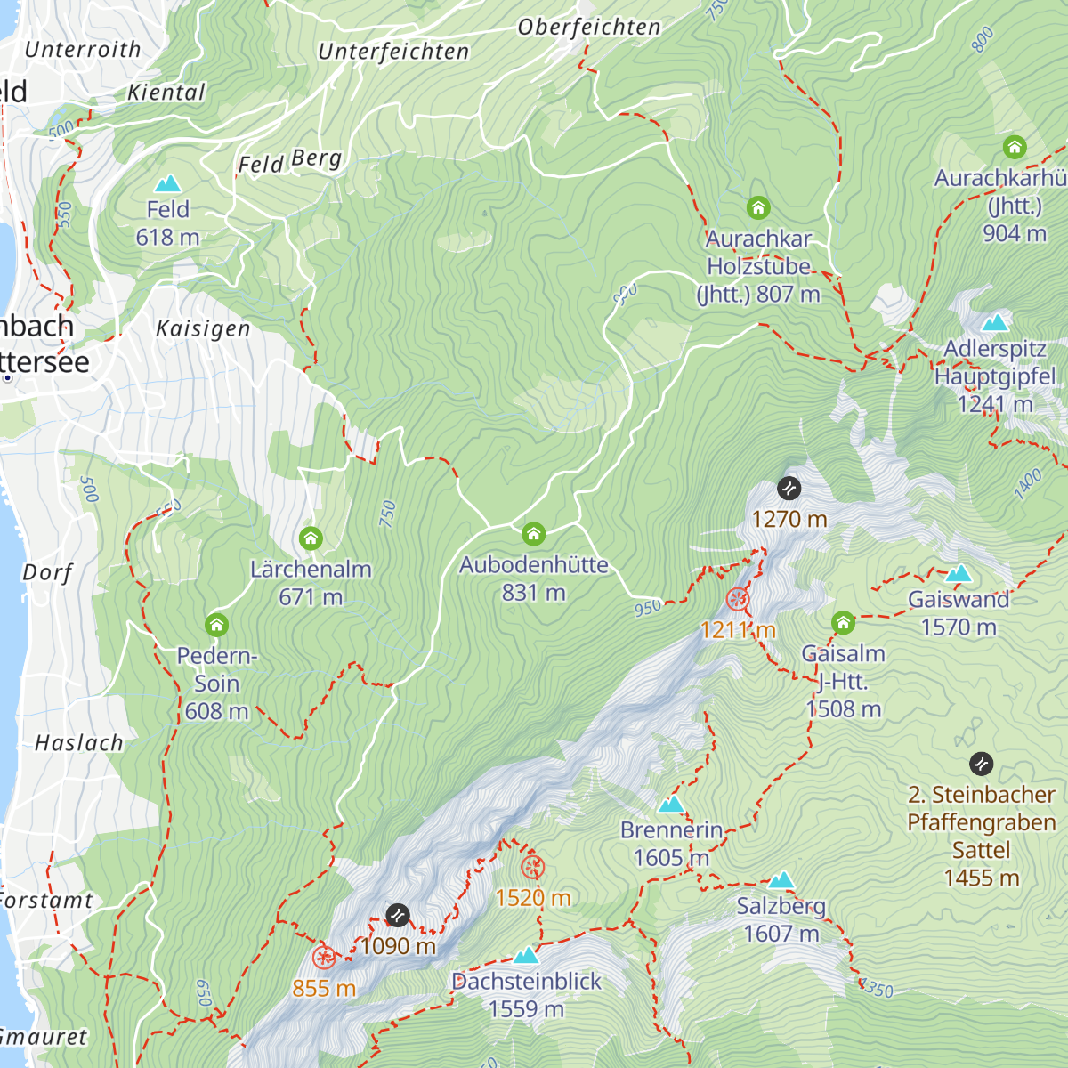 Aubodenhütte map