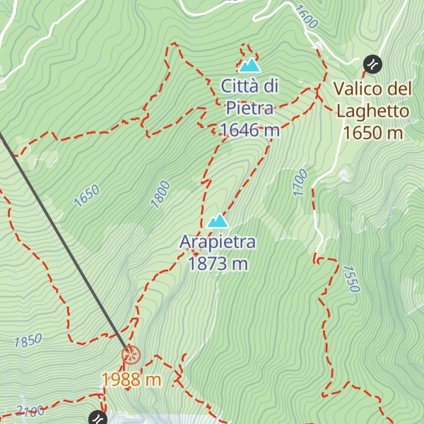 Map of Albergo diruto dell'Arapietra