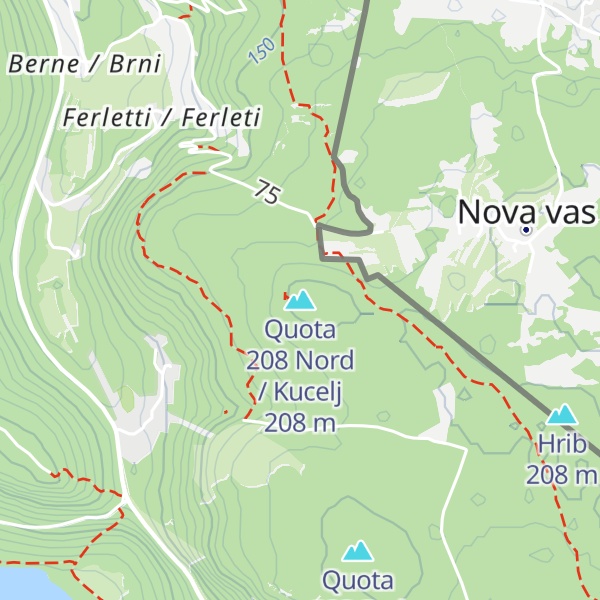 Map of Quota 208 Nord / Kucelj