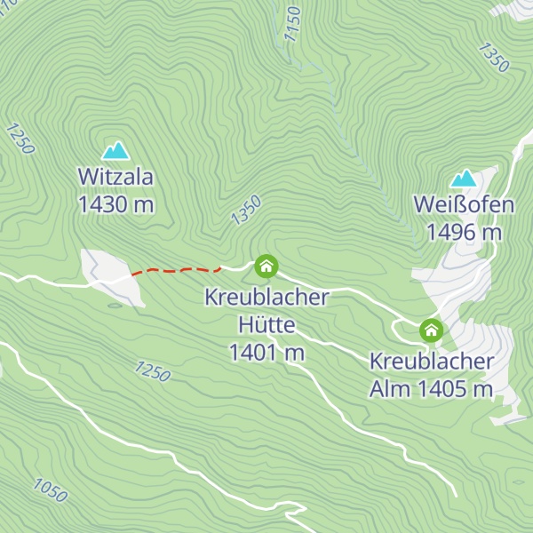 Map of Kreublacher Hütte