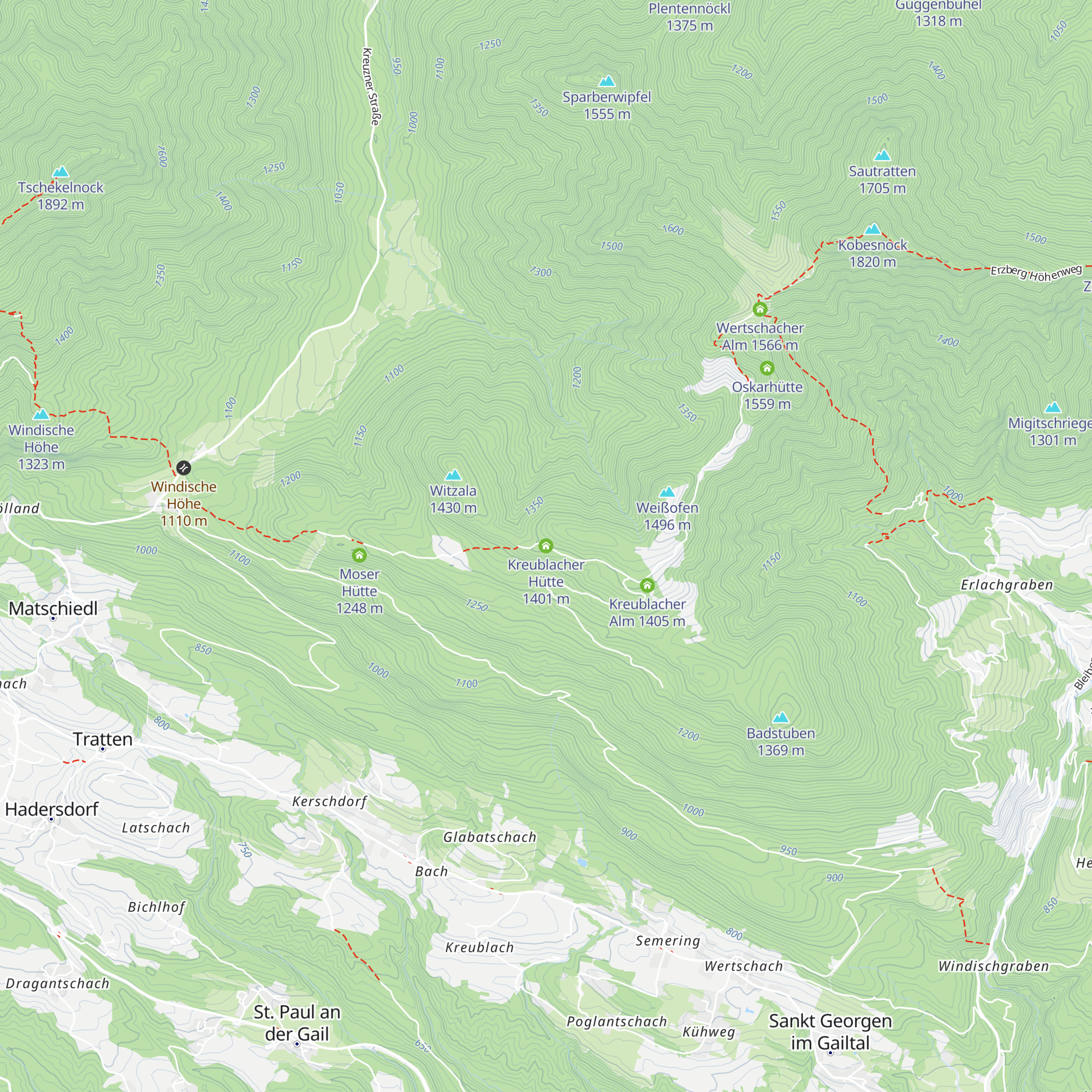 Kreublacher Hütte map