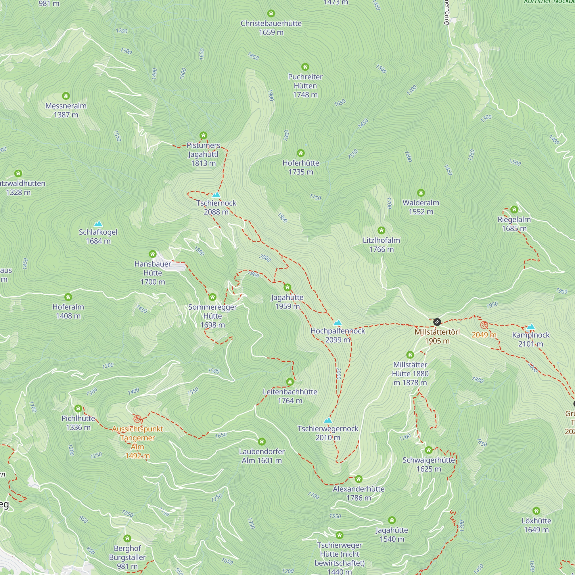 Jagahütte map
