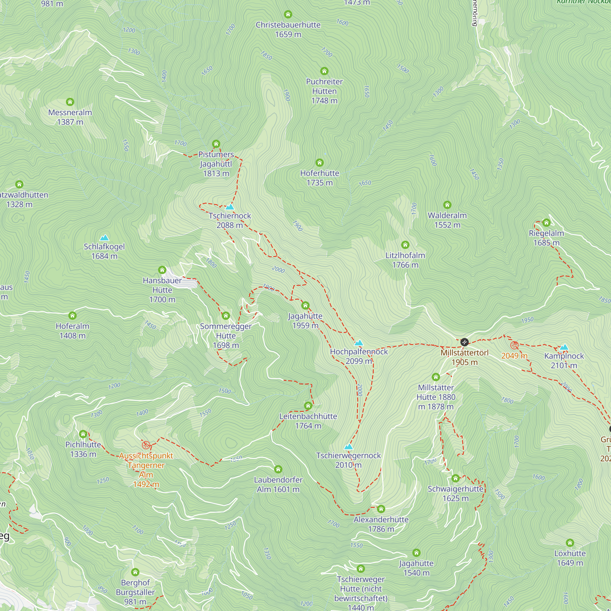 Jagahütte map