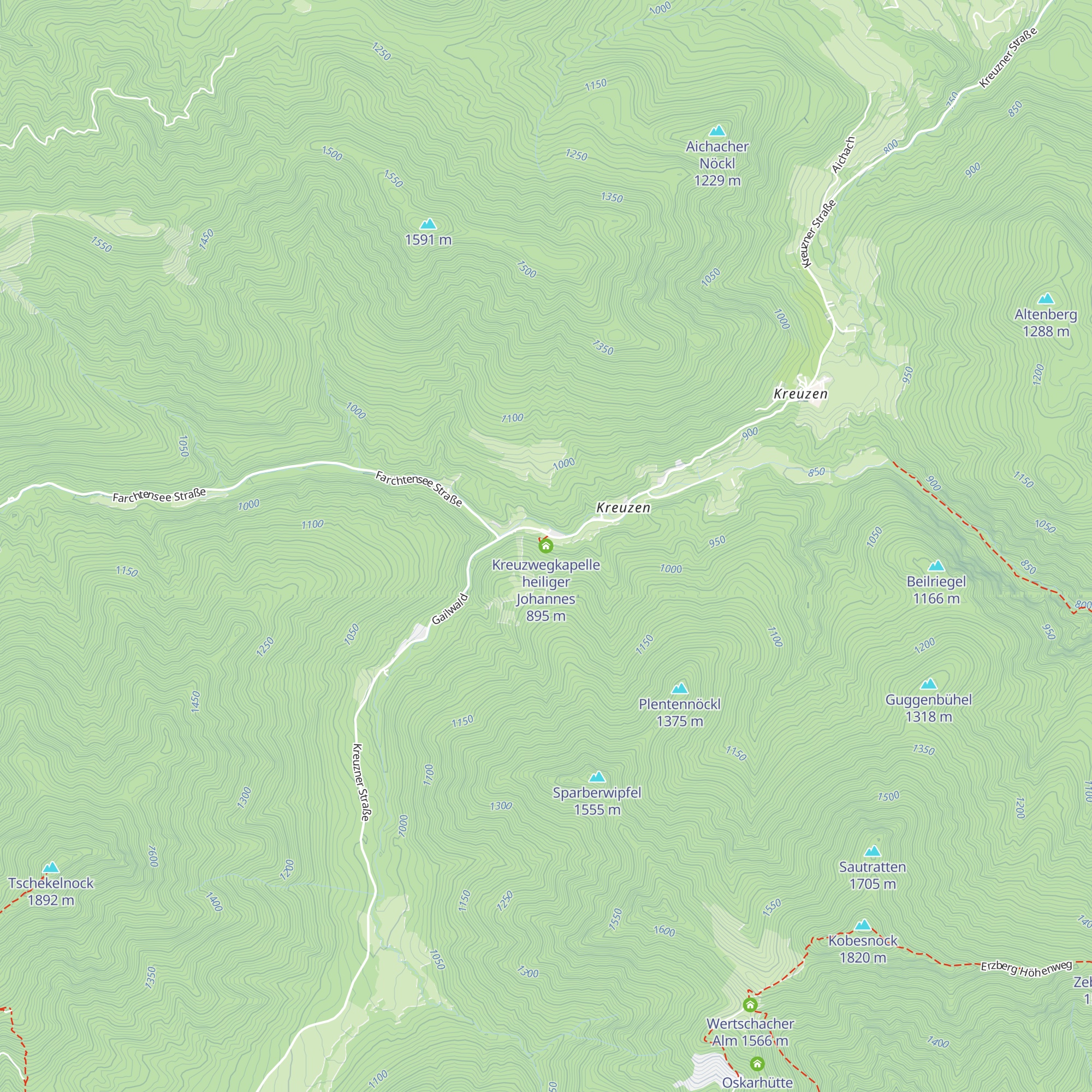 Kreuzwegkapelle heiliger Johannes map